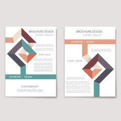 Wall Mural - modern brochure cover template with geometric shapes - minimalis