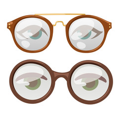 Poster - Glasses human eye vector