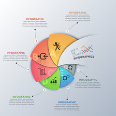 Modern infographics options banner.