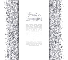 Wall Mural - White and Silver Banner