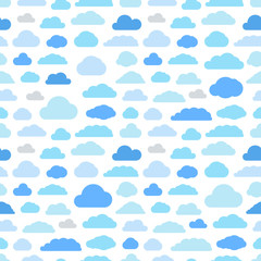 Poster - Abstract clouds seamless pattern