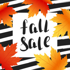Wall Mural - fall sale illustration design, can be used as a greeting card, massage card, poster,