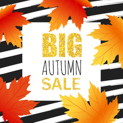 Wall Mural - fall sale illustration design, can be used as a greeting card, massage card, poster,