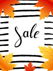 Wall Mural - fall sale illustration design, can be used as a greeting card, massage card, poster,