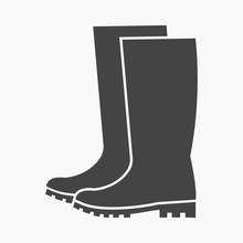 Rubber Boots Icon Of Vector Illustration For Web And Mobile