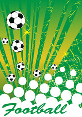 Wall Mural - Abstract football banner .Vertical green background