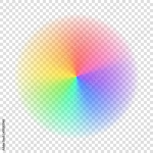 Gradient Rainbow Color Circle Transparent Blurred Form On