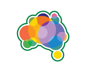 modern australia logo - colorful circle formed an australia map