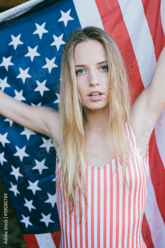 blond american girl