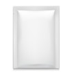 White blank sachet on white background. Vector illustration. Ready for your design