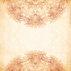 Wall Mural - Ornate vintage background in mehndi style