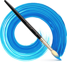 Vector Paintbrush With Blue Brush Stroke