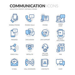 line communication icons