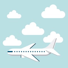 airplane flying isolated icon