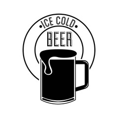 Wall Mural - ice cold beer poster