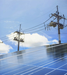 Wall Mural - solar power for electric renewable energy from the sun.