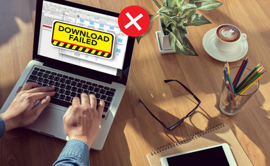 Poster - computer Transfer  Download Failed Data Stop Loss Transfer Netwo