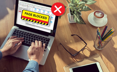 Poster - Data Failure computer Page Blocked Browsing Connection Data Fail