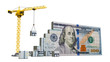 crane and money