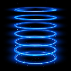 Aufkleber - Vector neon light circle in motion