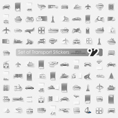 Wall Mural - Set of transport stickers