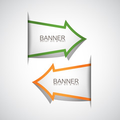 Arrows Banner Set - Isolated On Gray Background. Vector Illustration, Graphic Design. For Web, Websites, Print, App, Presentation Templates, Mobile Applications And Promotional Materials
