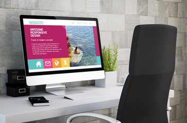 Poster - industrial workspace fresh web design