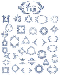 Wall Mural - set of elegant monogram design. vector illustration.