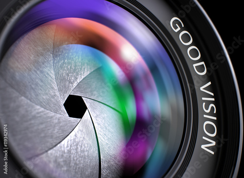 Photographie Closeup Front Glass of Camera Lens with Good Vision.