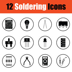 Canvas Print - Set of soldering  icons