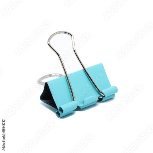 blue binder clips