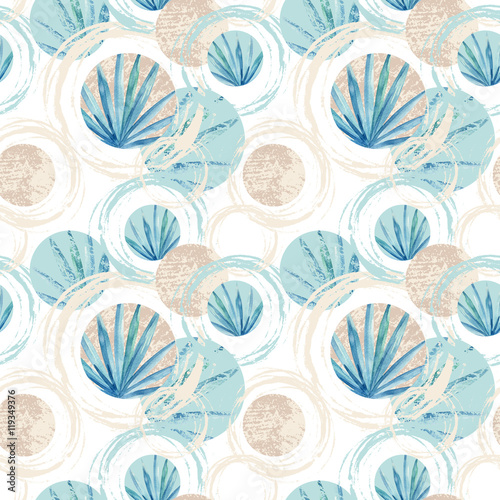 Naklejka na kafelki Abstract summer geometric seamless pattern.