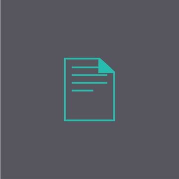 document icon paper sheet vector. flat design