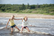 © Johnér - Two happy girls at sea, Sweden