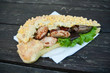 © pixarno - sandwich traditionel alsacien sur table en vieux bois
