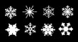 Isolated Snowflake Collection