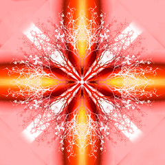 Fototapete - Beautiful ornamental mandala with tree pattern, symbol of life.