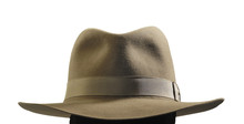 Adventurer Beige Hat With Brim Isolated