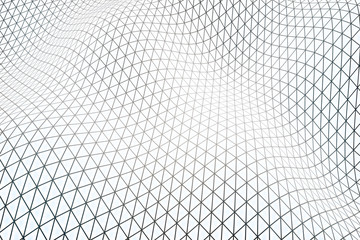Poster - White grid wallpaper