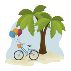 Wall Mural - beautiful summer landscape icon vector illustration design