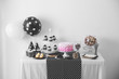 Black And White Birthday party decoration