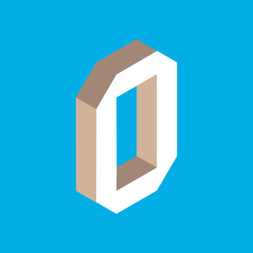 isometric letter o.