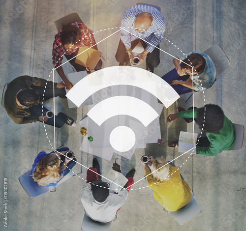 Fotografia Internet WiFi Network Connection Graphic Concept