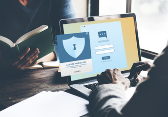 Wall Mural - security register account apply concept