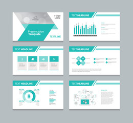 Wall Mural - page presentation layout design template with info graphic element