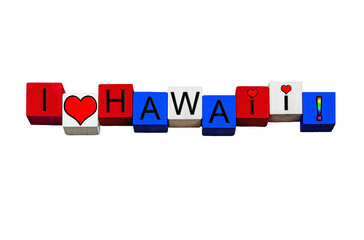 Canvas Print - Hawaii, design / sign for islands, American states. Isolated.