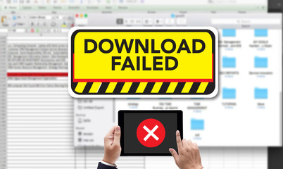 Poster - computer Transfer  Download Failed Data Stop Loss Transfer Netwo