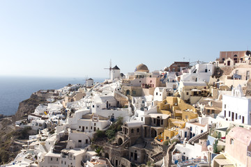 Wall Mural - Santorini Island  - view of the famous windmills