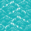 Hand drawn mountain seamless pattern. Landscape pattern. Vector illustration