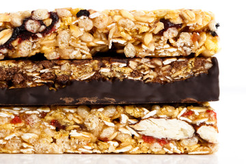 Poster - Stack of three muesli bars.